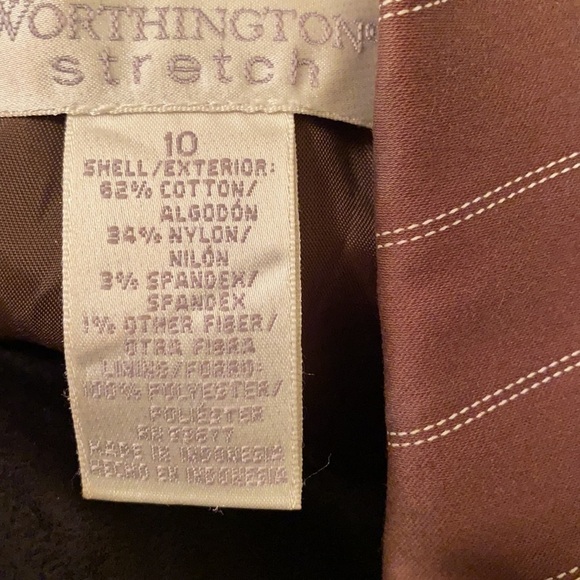 Worthington brown pinstripe long sleeve blazer!! - Picture 6 of 6